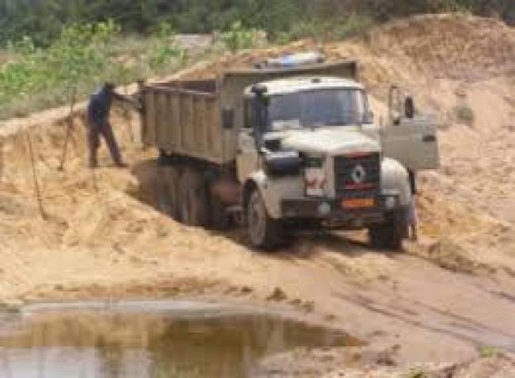 Sand-mining continues at Tripura, police silent