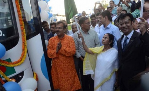 Mamata flags off Kolkata-Dhaka-Agartala bus, vehicle refuses to move, delays 3 hours : An embarrassment to Mamata 