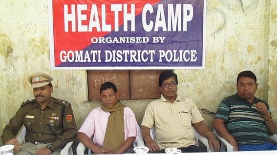 Gomati District Police organizes Mega Health Camp at DarjeelingBari of Killa