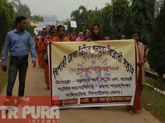 Sepahijala District observed anti-dowry week