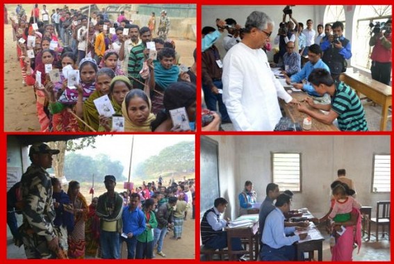 Civic poll amid tight security across the state : over 70% voter turnout in Tripura till 3 pm 