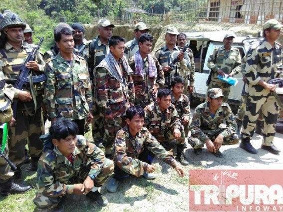 Indo-Bangla joint intelliegnce sharing, security operations jolts NLFT backbone : eight  NLFT ultras surrender to BSF