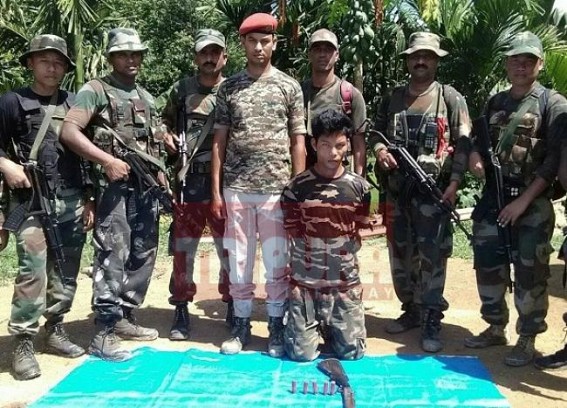 Assam Rifles 30th Btln nabbed one Terrorist from Tripura-Mizoram border village, SBBL Gun recovered : Mizoram based Terrorists, backed by China freely entering in Manikâ€™s â€˜peacefulâ€™ Tripura