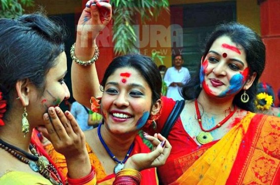 Holi, the festival of colour begins in Tripura 