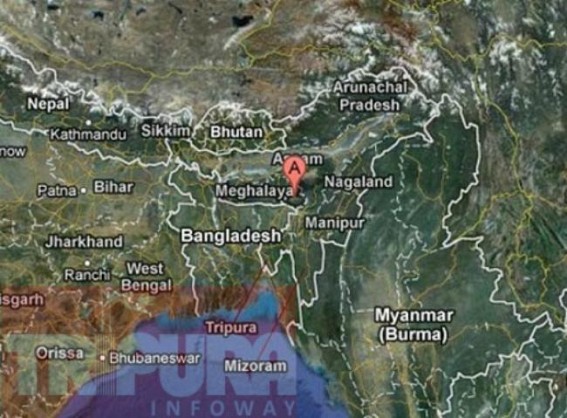 Moderate earthquake (measuring 4.3 on the Richter scale) jolts Northeast India at 4pm : no damage reported from Tripura so far