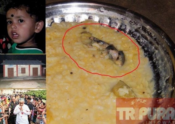 Tripura CM Manik Sarkar's 'Golden Era' : Cooked 'RAT' served to students in Mid-Day meal at Dharmanagar, Children fell sick, authorities in a hurry to hush-up lapses 