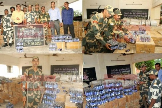Tripura becoming NEâ€™s narcotics corridor:  BSF seized drugs worths Rs. 72,000/- : Indo-Bangla smuggling business racket exposed, 2 arrested 
