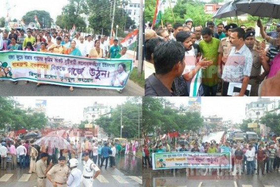 LPG Crisis grips CPI-M ruled Tripura : Trinamool Congress organized massive rally, Govt sponsored corruption engulfs State into severe crisis   