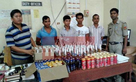 Police apprehends 1000 bottles of foreign liquor