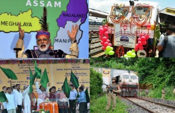 Modi's Act-East-Policy brings revolution: Tripura Sundari weekly Express train kicked off its regular service from Tripura for Delhi Anand Vihar station on Thursday; Express train service in Tripura ushers new era of development 