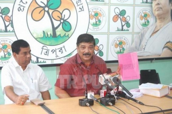 Tripura Rose Valley scam : Trinamool leader held press meet at Dharmanagar 