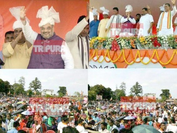 â€˜Last days of Manik Sarkar as Tripura CMâ€™, Amit Shahâ€™s holy war against corrupt CPI-M electrify masses : saffron wave grips Tripura, over 50,000 BJP supporters join Amit Shahâ€™s rally at Kumarghat
