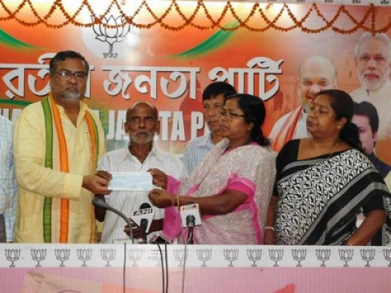 BJP donates 1 lakh to train accident victim family