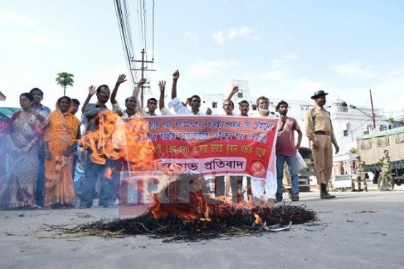 Tripura Naxals burn PM's effigy 
