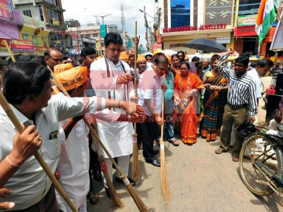 BJP conducts Swachh Bharat campaigning in Tripura