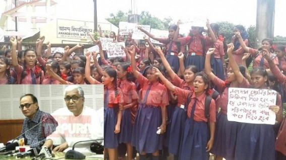 'Provide Teachers or Shutdown Senior Classes', Students ask Tripura School Education Dept : Students mass protest bares pathetic Education scenario in Manik's 'Golden Era'