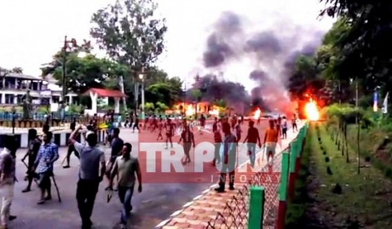 CPI-M party office burnt at Khumlwng : CPI-M accuses IPFT