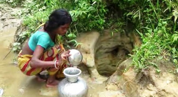 Drinking water scarcity leading mass suffering at Munda Colony in Amarpur 