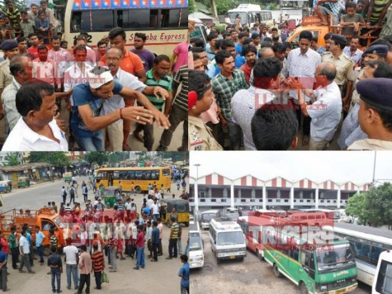 Attack on Bengalis in Tribal area : 2 injured : Agartala drivers stopped bus service demanding security in tribal-belts 