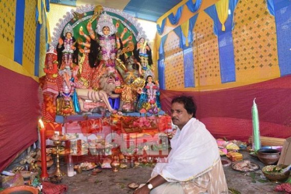 Increasing numbers of Durga pujas in Tripura houses