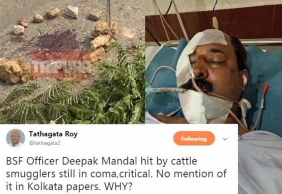 Tripura Governor hits hypocrite Kolkata media for not broadcasting brutal attack by Indo-Bangla smugglers on  BSF Officer Dipak Mandal