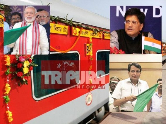 Last 15 month's Railway Connectivity in Tripura : 'Tripura gets 5 trains in 2016, 4 in 2017, Rajdhani is the 9th train : More 2 projects ongoing & 3 new surveys have begun