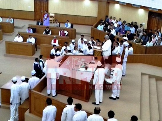 Bedlam in Tripura Assembly over financial wrongdoings : Opposition's protest adjourned the 1st day of Budget Session
