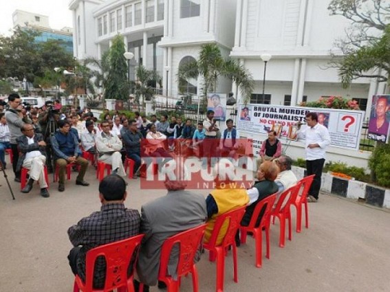 Tripura journalists voice for CBI probe in Journalists' killing : 'No CBI, No Rest'