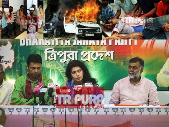 Tripura is undergoing 'Jungle Raj' of  Communists : Parliamentary Team slam Tripura's Law & Order, demand CBI probe in each criminal case 