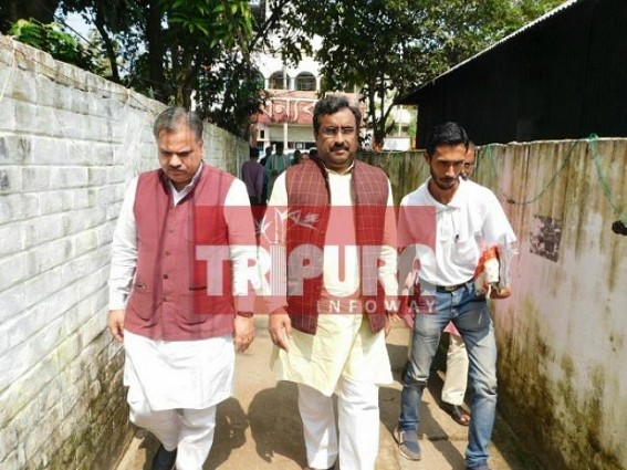Ram Madhab arrives in Tripura 