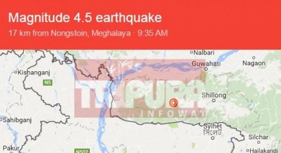 Tension prevails in Tripura after 2nd Earthquake of 2017 hits entire NE zone : No causality 