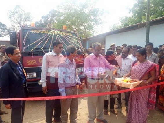 Jolaibari  : New Fire Station  inaugurated by Khagendra Jamatia 