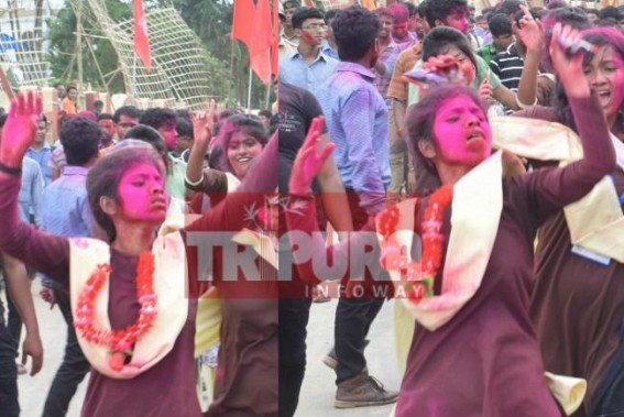 SFI's insane rally hits Agartala City ! What better can be expected from Nilanjana's followers ?