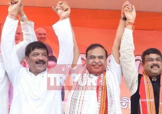 BJP no more remained a party for honest, can Tripura trust Sarada Chit Fund scam tainted, CBI investigated Assam Ministerâ€™s hobnobbing with Sudip Barman as 'clean image' ?  