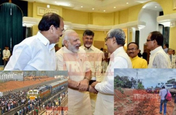 Manik Vs. Modi : Which Connectivity Project will appease Tripura Voters before 2018's Election ? Railways under Modi or State PWD under Manik ?