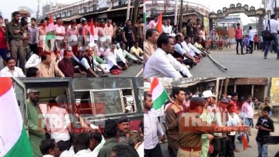 Tripuraâ€™s pathetic Health Service erupts resentments : Congress blocks Kailashahar-Dharmanagar highway, police arrested all protesters by-force, tension prevails  