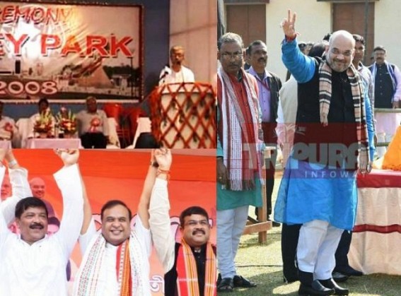 How far Amit Shahâ€™s promise to send Tripura CPI-M Chit Fund scamsters in Jail after BJP comes in power ? No action against CBI grilled Assamâ€™s tainted Minister in Sarada and Louis Berger Corruption case since he joined BJP