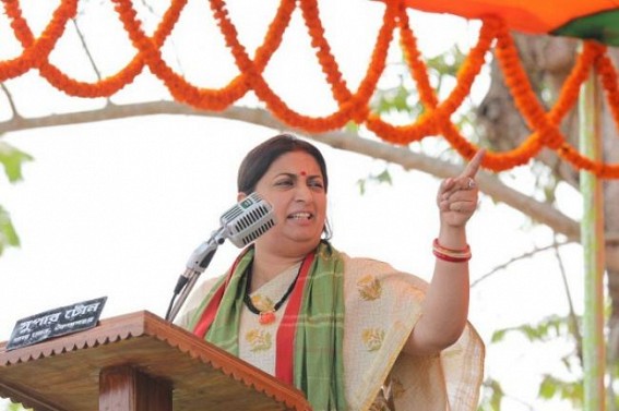 Smriti Irani starts election-campaigning in Tripura for BJP 