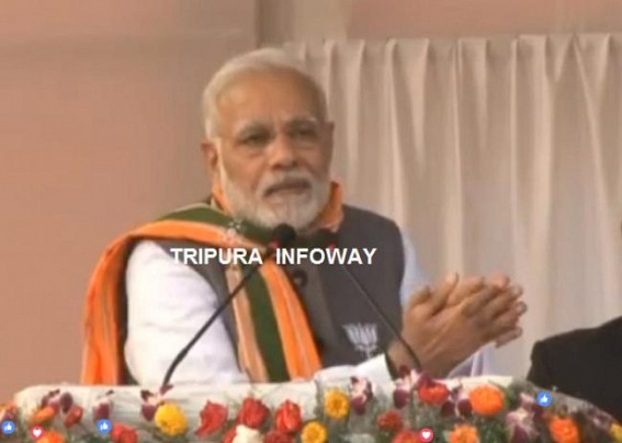 â€˜Happy to be in Tripura againâ€™, Modi tweets 