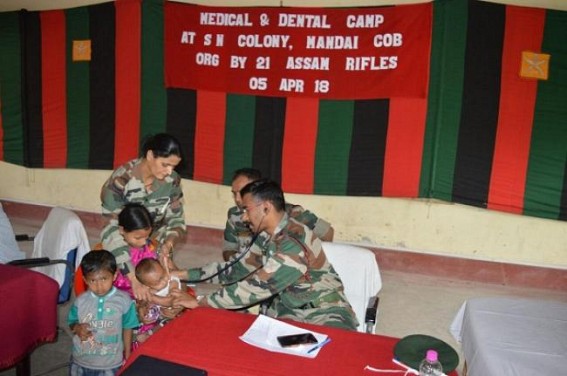 Assam Rifles conducts health camp at Mandai