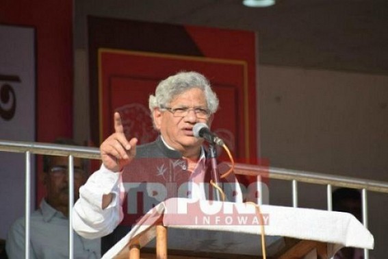 No voice from Yechury against Tripura CPI-M party offices bulldozing events