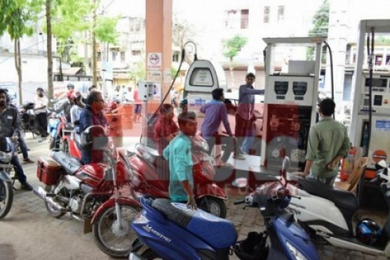 More 31 paisa hike in petrol price at Agartala in 1 day : Everyday rise in fuel price irks resentments among buyers 