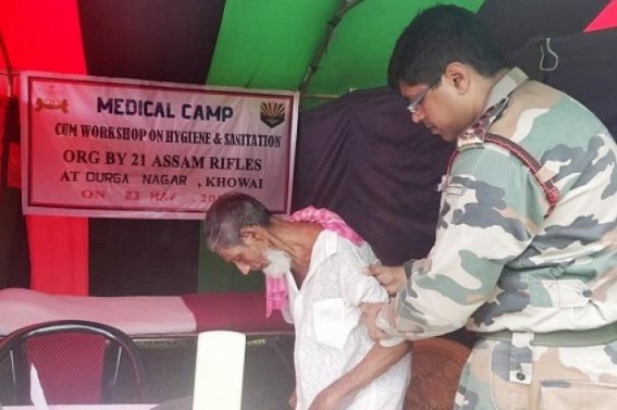 Medical camp organized by Assam Rifles in Khowai