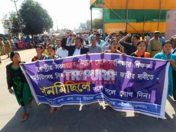 â€˜Law and Order is not stable in Tripuraâ€™, Police tells Regularization-aspirant SSA teachers while â€˜Not Permittingâ€™ for rally : SSA-teachers express â€˜Shocksâ€™ ! 