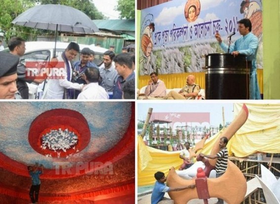 Tripura Economy crippled under 7 months JUMLA: Poverty, Fund crisis hit Tripura Durga Puja season, Markets gloom : Puja organizer Clubs depressed under low budget 