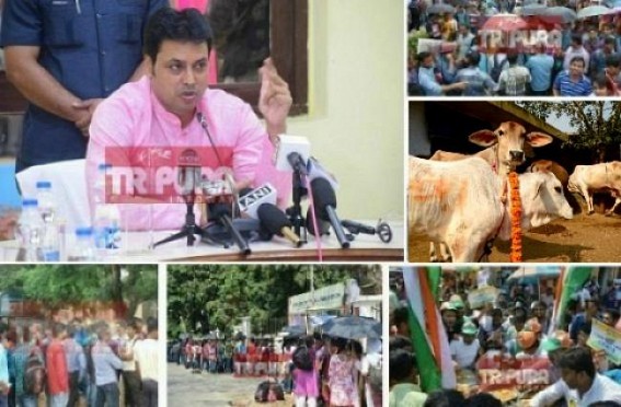 JUMLA stunts, latest gem from Motormouth to 7 lakhs unemployed youths : Biplab Deb to rear cows at CM-quarter to motivate 'milking cows' profession