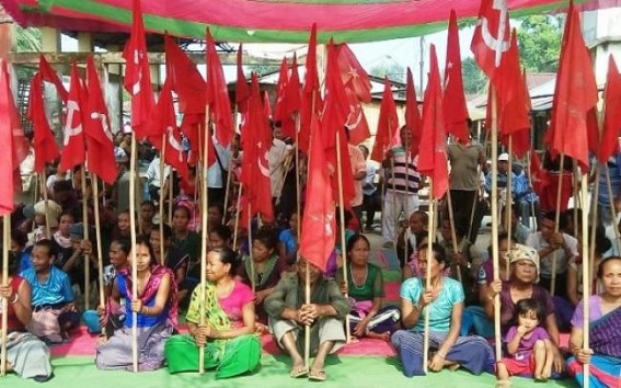 CPI-M's Tribal Wing protests for food & work 