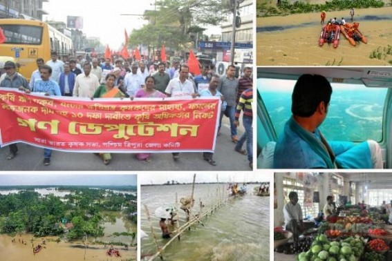 Biplabâ€™s JUMLA :'Modi's Fasal Bima Yojna is the biggest ever scam', CPI-M demands pending compensation for flood hit Tripura farmers 
