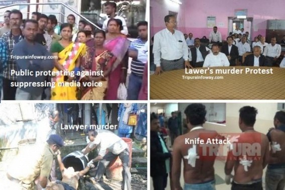 Law & Order deteriorates, Public losing faith in Tripura Police : After deadly knife  attack, Lawyerâ€™s murder shaken capital city, daily crimes spiked high