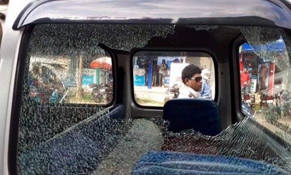 Tripura Municipal By-Election : BJP led poll-violence hits Jirania ! Attack upon opposition Candidates in front of Police Force, vehicles vandalized 